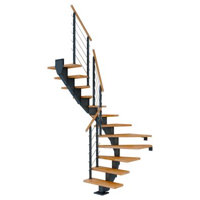 Dolle Mittelholmtreppe Hamburg 1/2 gewendelt Buche, geoelt 85 cm breit fuer GH 259 ?