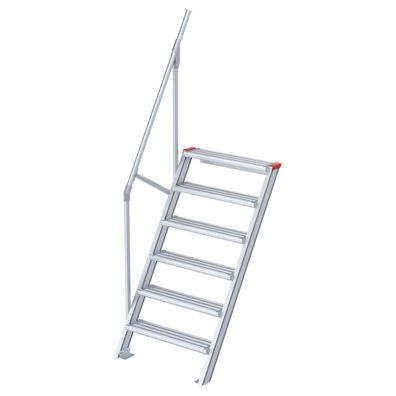 Euroline 510 Treppe 60EUR 600mm Stufenbreite 6 Stufen Alu gerieft