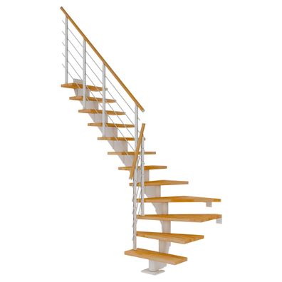 Dolle Mittelholmtreppe Hamburg 1/4 gewendelt Buche, geoelt 85 cm breit fuer Geschoss