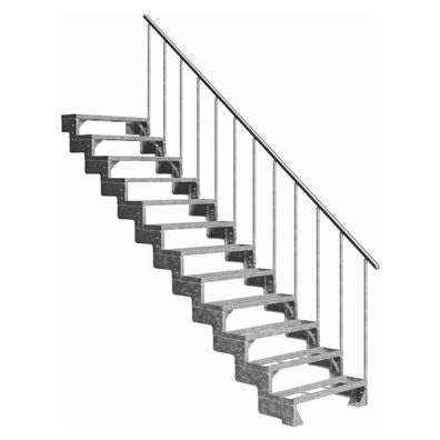 Dolle Ausentreppe Gardentop 216-264cm Geschosshoehe mit Einlegerahmen 100cm breit mi
