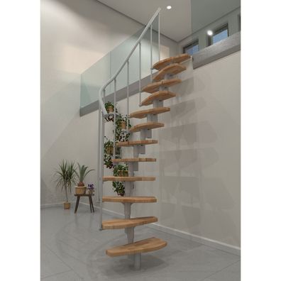Minka Raumspartreppe Monte Carlo 35 - 293,8cm Geschosshoehe Buche Weis