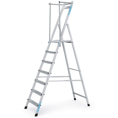 Zarges Plattformleiter ZAP Neo S mit klappbarem Handlauf 7 Stufen
