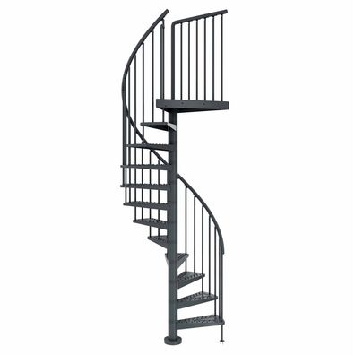 Dolle Spindeltreppe Ausentreppe Gardenspin Toronto Anthrazit 287,0-329,0cm Geschossh
