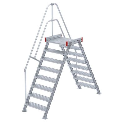 Euroline 512 Überstieg 60EUR 800mm Stufenbreite 2x8 Stufen Alu gerieft