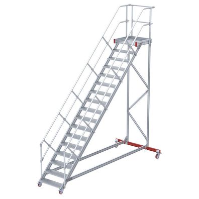 Euroline 513 Wartungsbuehne 45EUR 800mm Stufenbreite 17 Stufen Alu gerieft