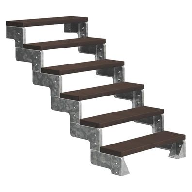 Dolle Ausentreppe Gardentop 108-132cm Geschosshoehe mit Trimax dunkelbraun 80cm brei