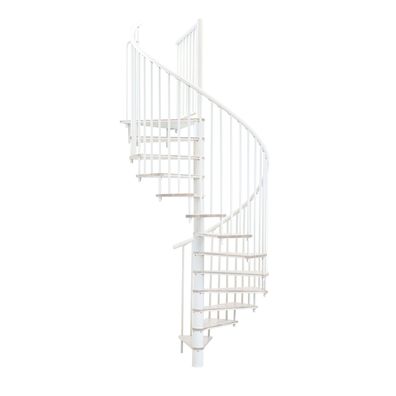 Minka Spindeltreppe Switch 36 - 295cm Geschosshoehe Weis Weis 160cm Durchmesser