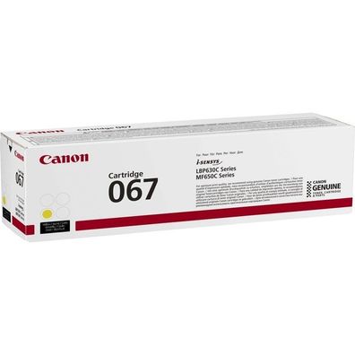 Canon 067 Y (Yellow) Original Toner Cartridge GELB (5099C002) 1250 Seiten