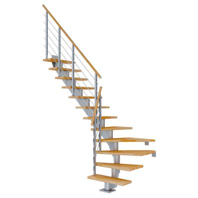Dolle Mittelholmtreppe Hamburg 1/4 gewendelt Buche, geoelt 85 cm breit fuer GH 259 ?