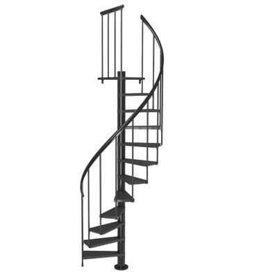 Dolle Spindeltreppe Calgary Anthrazit 244,8-280,8cm Geschosshoehe Ø120cm