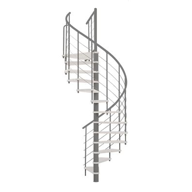 Minka Spindeltreppe Venezia Smart 38 - 305,5cm Geschosshoehe Weis Grau 140cm Durchme