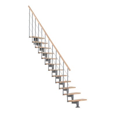 Minka Mittelholmtreppe Style 35 - 304cm Geschosshoehe Buche Grau
