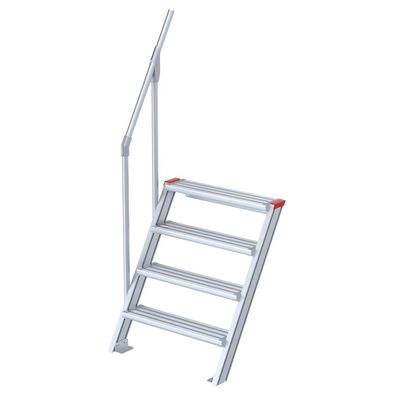 Euroline 510 Treppe 60EUR 600mm Stufenbreite 4 Stufen Alu gerieft
