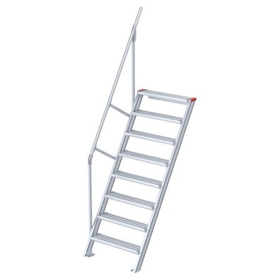 Euroline 510 Treppe 60EUR 600mm Stufenbreite 8 Stufen Alu gerieft