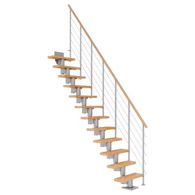 Dolle Mittelholmtreppe Dublin Gerade aus Buche lackiert 71 cm breit fuer GH 259–31