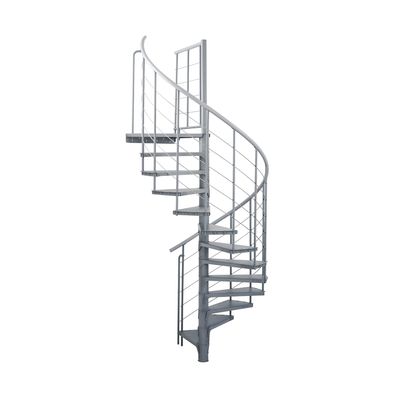 Minka Spindeltreppe Spino Smart 38 - 305,5cm Geschosshoehe Grau 120cm Durchmesser