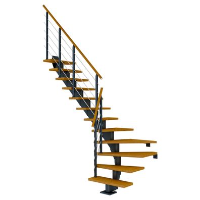 Dolle Mittelholmtreppe Hamburg 1/4 gewendelt Eiche, geoelt 75 cm breit fuer GH 259 ?