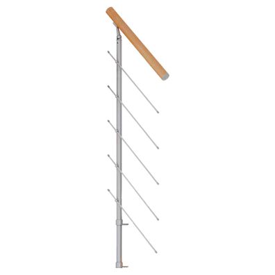 Dolle Gelaenderelement inkl. Holzhandlauf Buche mitlaufende Edelstahlstaebe UK Perlg