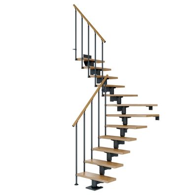 Dolle Mittelholmtreppe Cork Ahorn, lackiert 1/2 gewendelt 75 cm breit fuer GH 222 ?