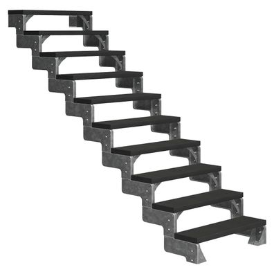Dolle Ausentreppe Gardentop 180-220cm Geschosshoehe mit Trimax anthrazit 100cm breit