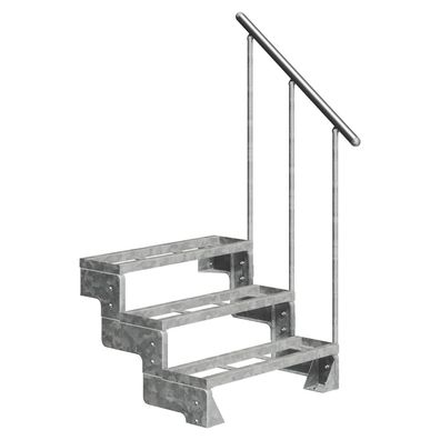 Dolle Ausentreppe Gardentop 54-66cm Geschosshoehe mit Einlegerahmen 80cm breit mit G