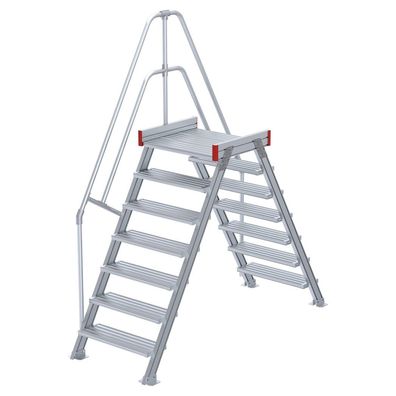 Euroline 512 Überstieg 60EUR 800mm Stufenbreite 2x7 Stufen Alu gerieft