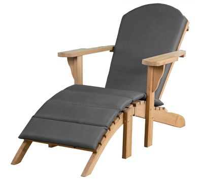 deVries Teakholz-Gartenlounger Woodie - uni grey