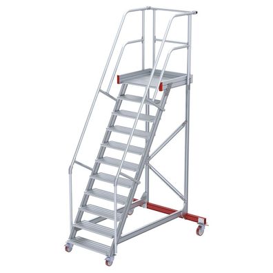 Euroline 513 Wartungsbuehne 60EUR 800mm Stufenbreite 10 Stufen Alu gerieft