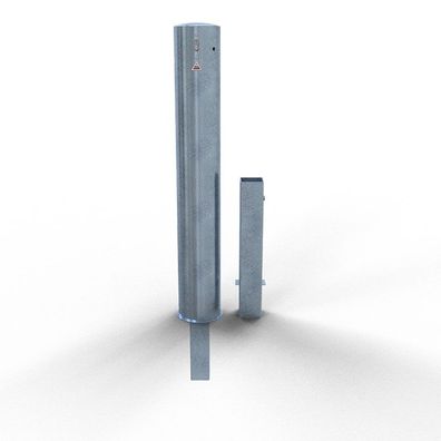 Schake Stahlrohrpoller herausnehmbar aus Stahlrohr verzinkt Ø152x3,2mm mit Profilzy