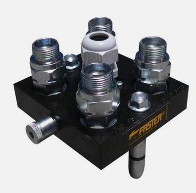 Faster Multikupplung-Oberteil 4-Wege/BG6 quadratisch 15L mit E-Anschluss AKTION