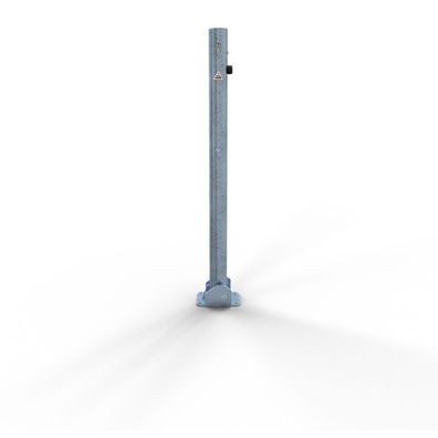 Schake Absperrpfosten umlegbar aus Stahlrohr verzinkt Ø60x2,5mm mit Duebelbefestigu