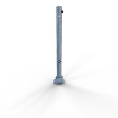 Schake Absperrpfosten umlegbar aus Stahlrohr verzinkt Ø60x2,5mm mit Duebelbefestigu