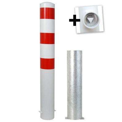 Schake Stahlrohrpoller herausnehmbar aus Stahlrohr verzinkt Ø152x3,2mm mit Dreikant