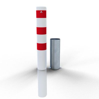Schake Stahlrohrpoller herausnehmbar ohne Verschluss aus Stahlrohr verzinkt Ø193x3,