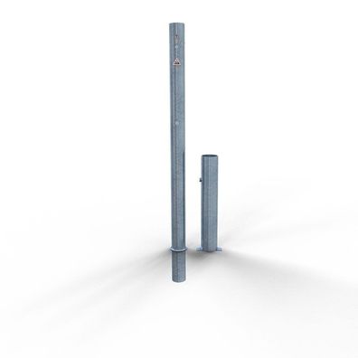 Schake Absperrpfosten herausnehmbar aus Stahlrohr verzinkt Ø60x2,5mm mit Stahlkappe