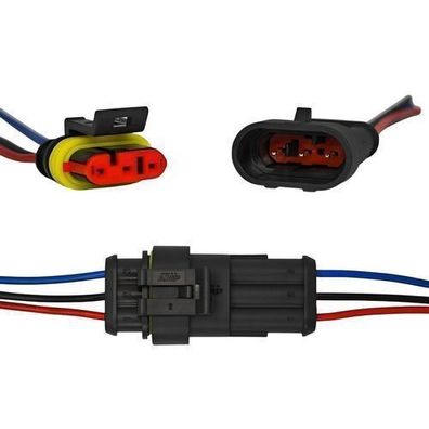 4 Stuck Superseal 3-poliger wasserdichter Stecker Off-Road