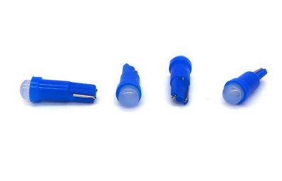 10 Stuck T5 LED Gluhbirne W1.2W 12V 50lm Blau Off-Road