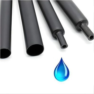 10 Stuck Schrumpfschlauche 4.8mm mit Kleber 1m schwarz Off-Road