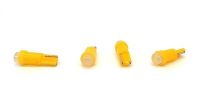 10 Stuck T5 LED Gluhbirne W1.2W 12V 50lm Gelb Off-Road