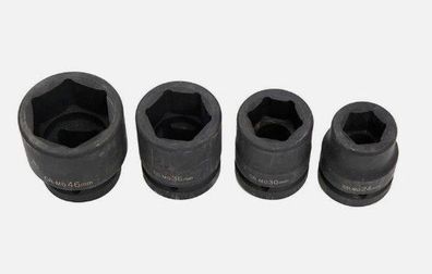 Stecknuss Satz 1" 4-tlg 24-46 mm lang 90 mm Nüsse Set Werkstatt KFZ LKW