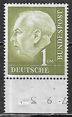 BRD postfrisch Michel-Nummer 194 Unterrandstück