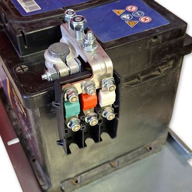 Batteriepolklemme Plus mit 3-fach MIDI Sicherungshalter SX 12V 24V MTA