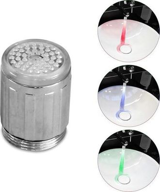LED Wasserhahnaufsatz RGB Eaxus - Farbwechsel Bad Küche