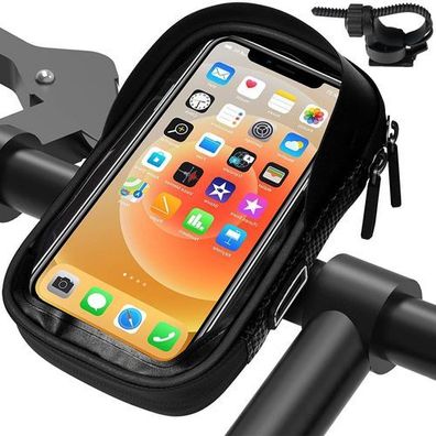 Fahrrad Handyhalterung wasserdicht Schwarz - Lenkertasche 360°