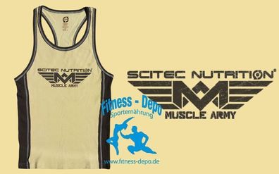 Scitec Nutrition Muscle Army TANK Vest T-shirt Top - Desert