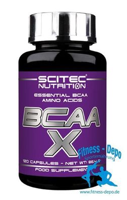 Scitec Nutrition BCAA-X 120-330 Kaps. (0,21€ oder 0,14€ pro Anwendung)+ P-Box