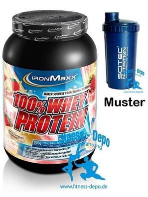 Iron Maxx100% Whey Protein (900g) (25,44€ / 1 Kg)+ Shaker und Proben Aktion!#