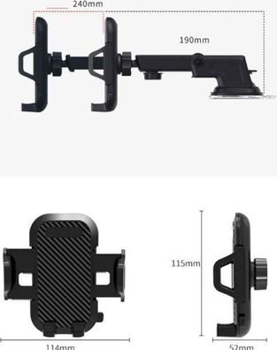 Handyhalterung Auto 3in1 Lüftung & Saugnapf - Kfz Halter