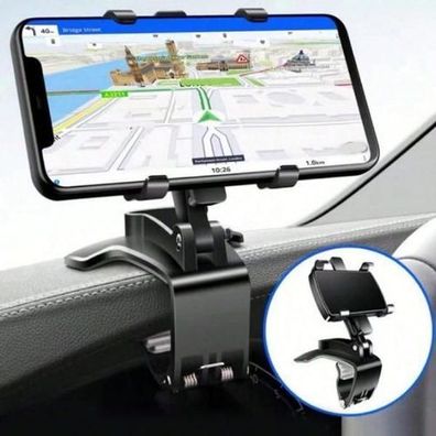 Dashdock Auto Handyhalterung Armaturenbrett Schwarz - 360° gepolstert