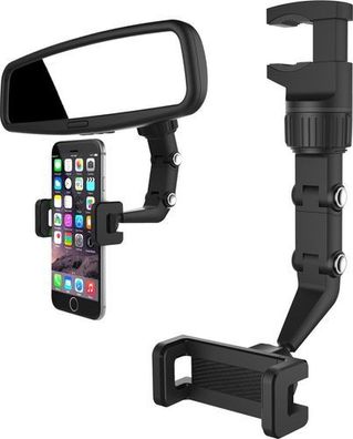 Auto-Rückspiegelhalterung Schwarz verstellbar - für Smartphone